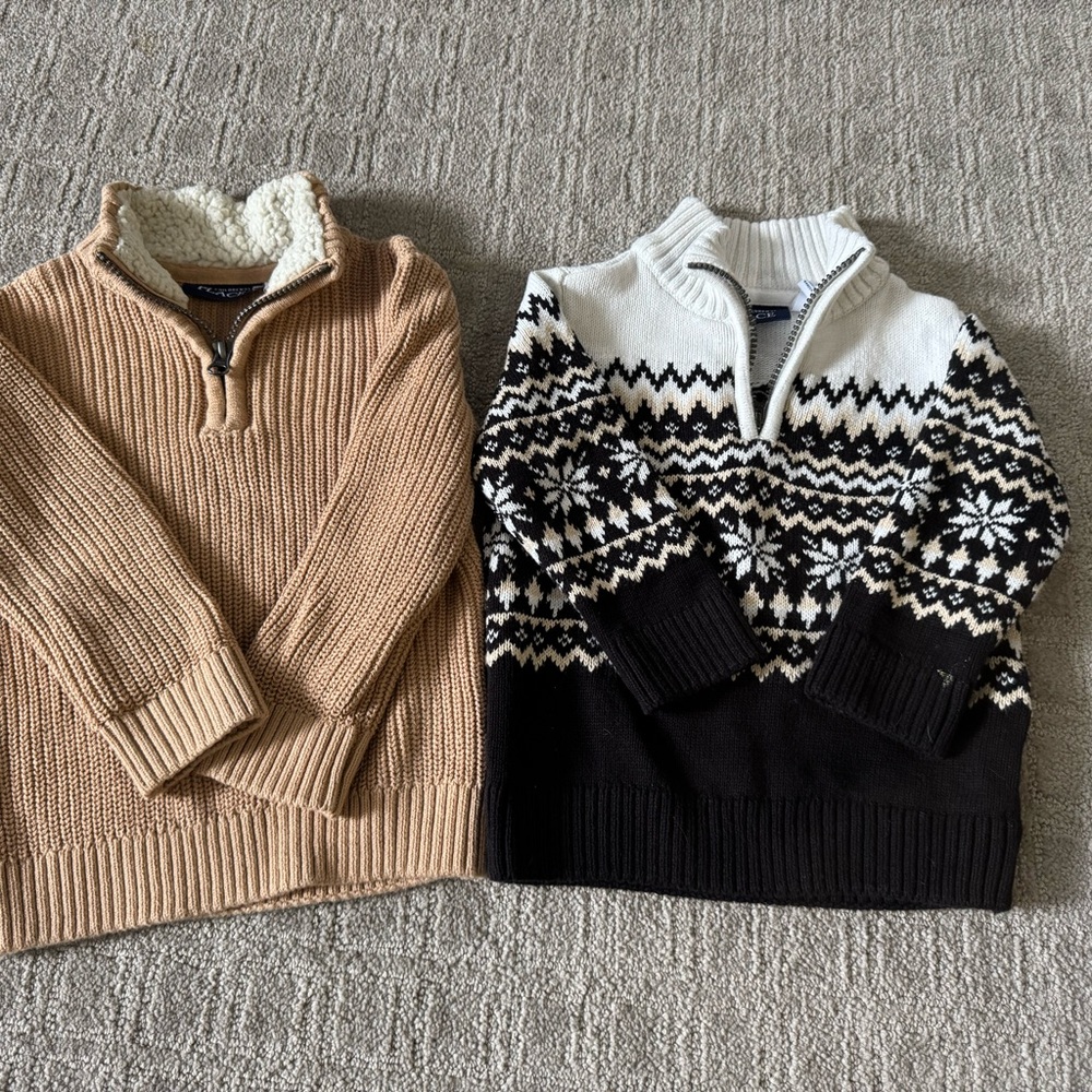 Toddler Boy’s Zip Sweaters